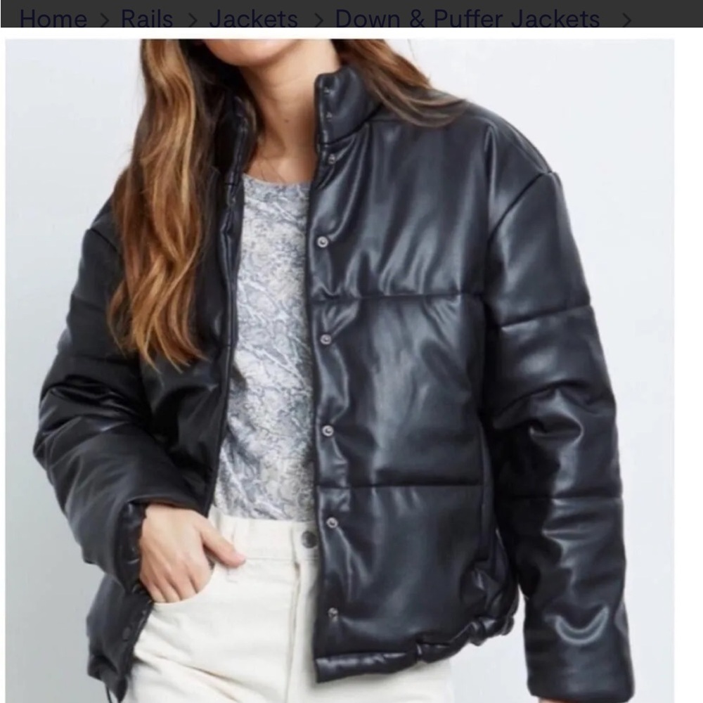 NWT Rails Otto Faux Leather Jacket in Black